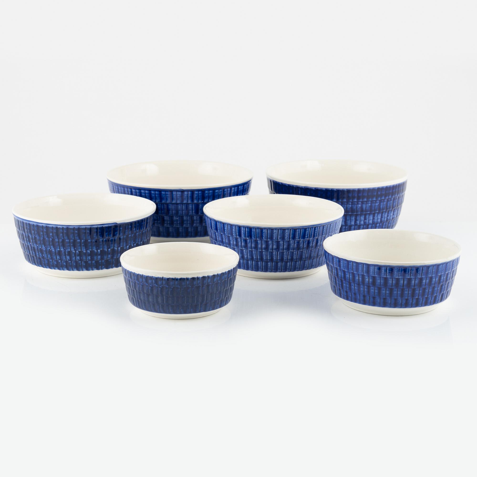 Hertha Bengtson, a 52-piece 'Koka Blå' dinner service, Rörstrand, Sweden.