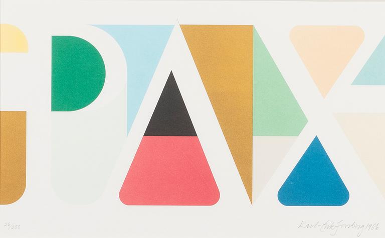 KARL-ERIK FORSBERG, färglitografi, signerad och daterad 1986, numrerad 26/100.