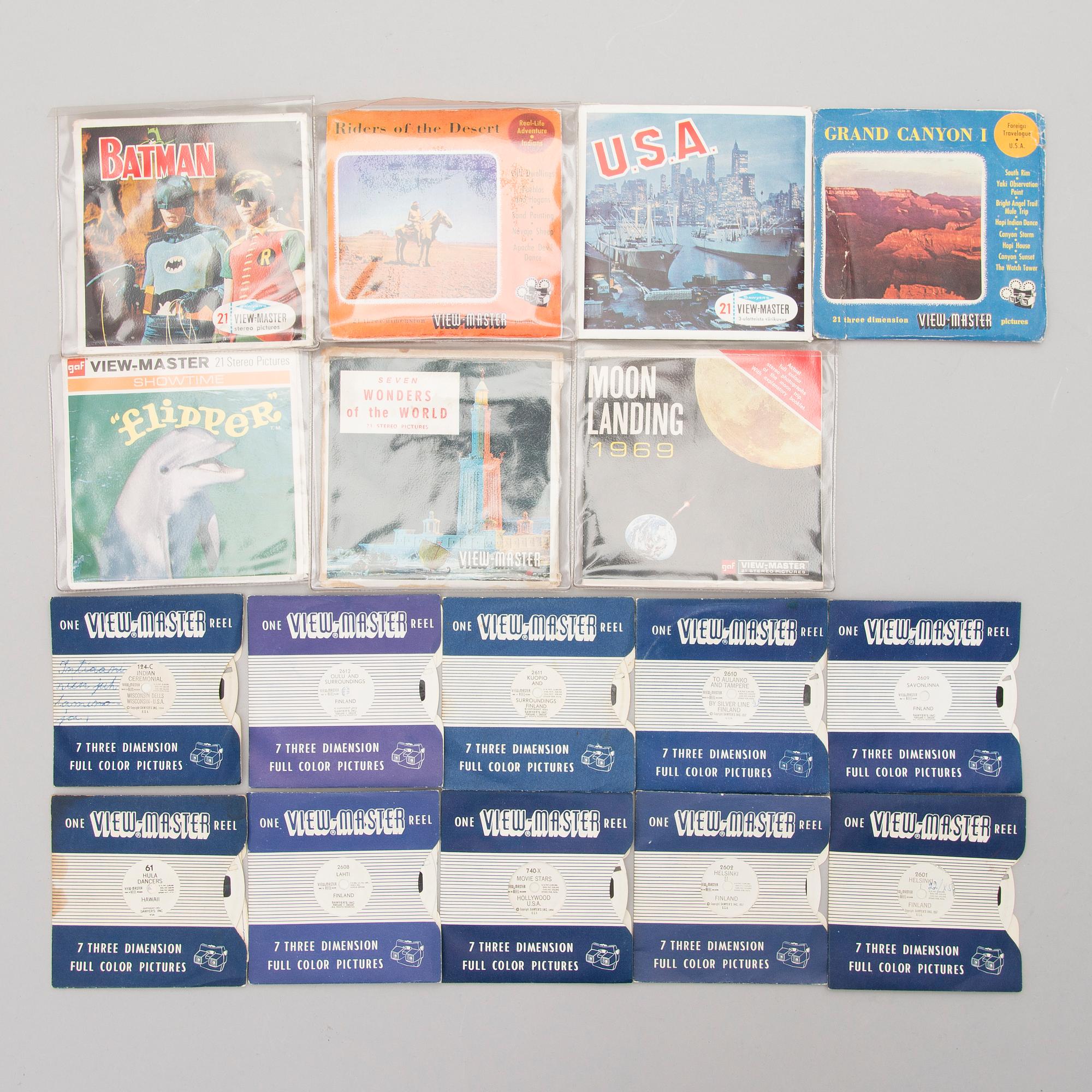 VIEW-MASTER, 2 st med flertal bildskivor.