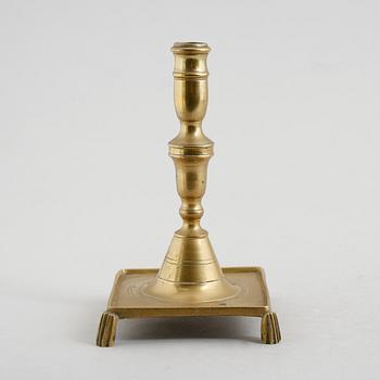 LJUSSTAKE, mässing, 1600-tal.