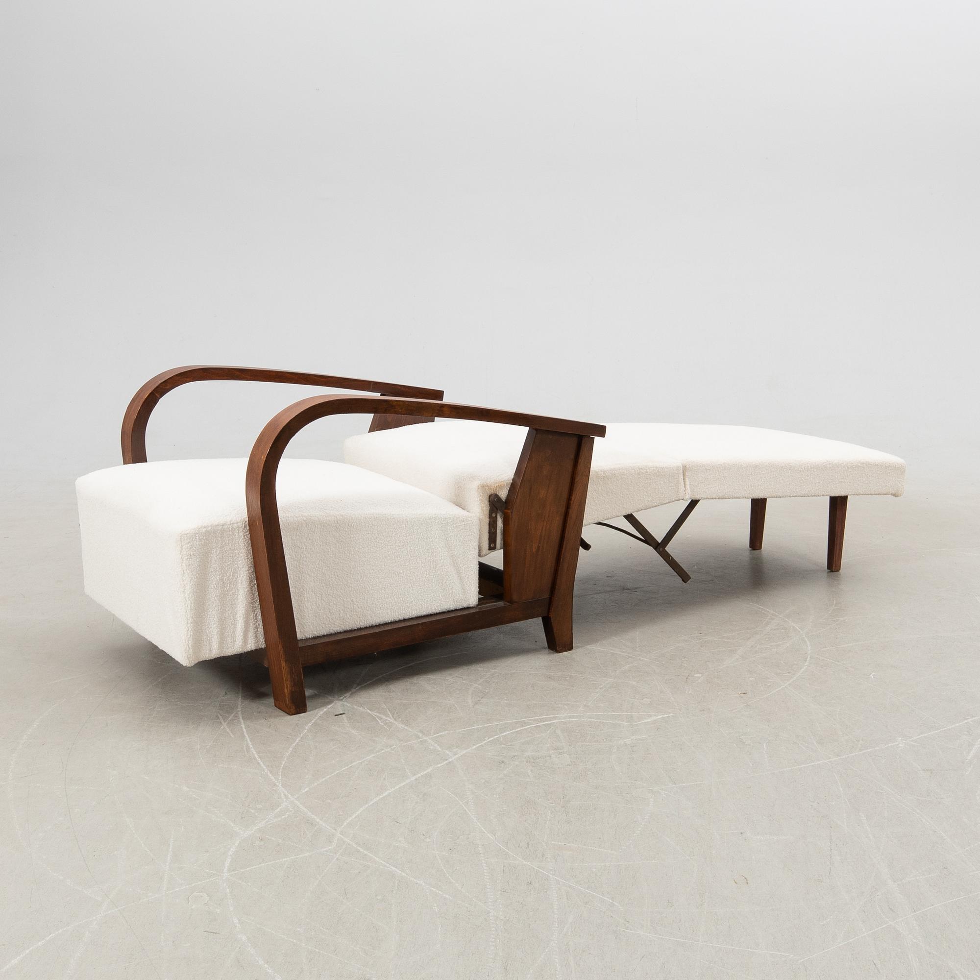 Fåtölj/säng, Art Deco, 1900-talets första hälft.