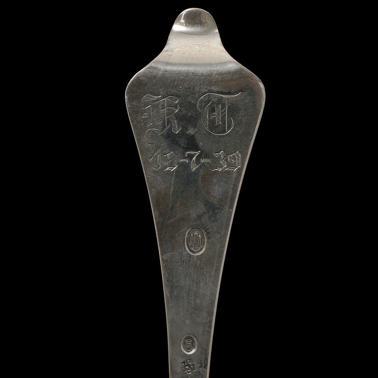 BESTICKDELAR 19 st, silver, Christian F. Heise, Jens Sigsgaard samt W&SS, Danmark, 1900-tal. Vikt 818 g.