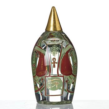 Hanne Dreutler, skulptur, glas, "Queen", numrerad 30b 5/12, Studio Åhus, 1997.