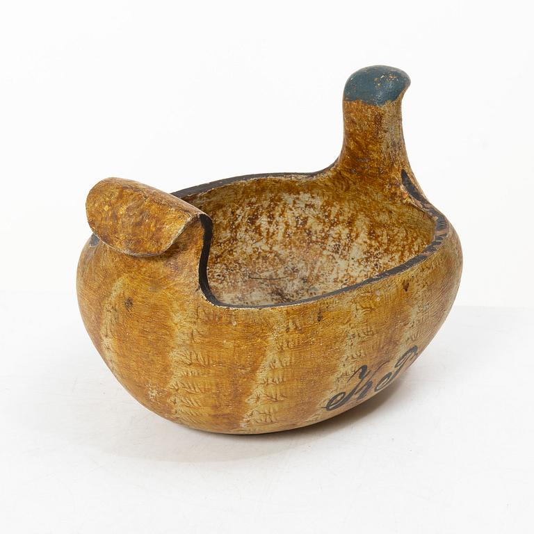 Oil lamp, Folk art, 19th century.