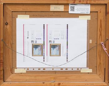 ERIK TRYGGELIN, olja på pannå. Signerad och daterad Karlskrona 20/8 1924.