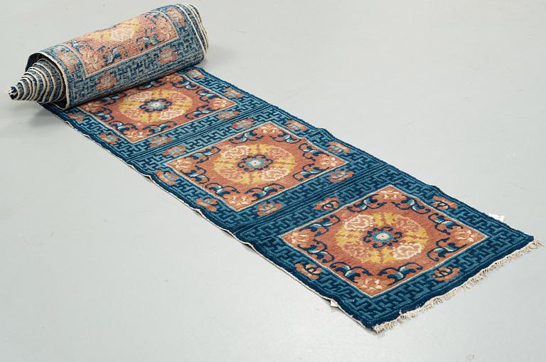 MEDITATION CARPET. Semi-antique Ningxia. 817 x 61 cm. China.