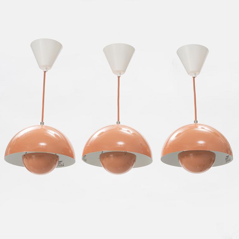 Verner Panton, taklampor, 3 st "Flowerpot", &tradition.