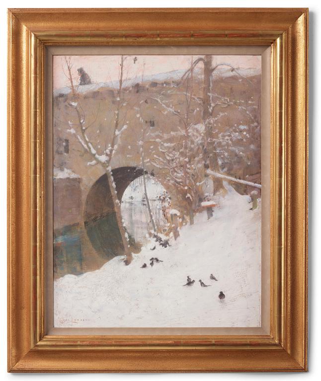 Carl Larsson, "Snö i Grez".