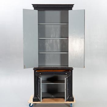 A modern painted cabinet.