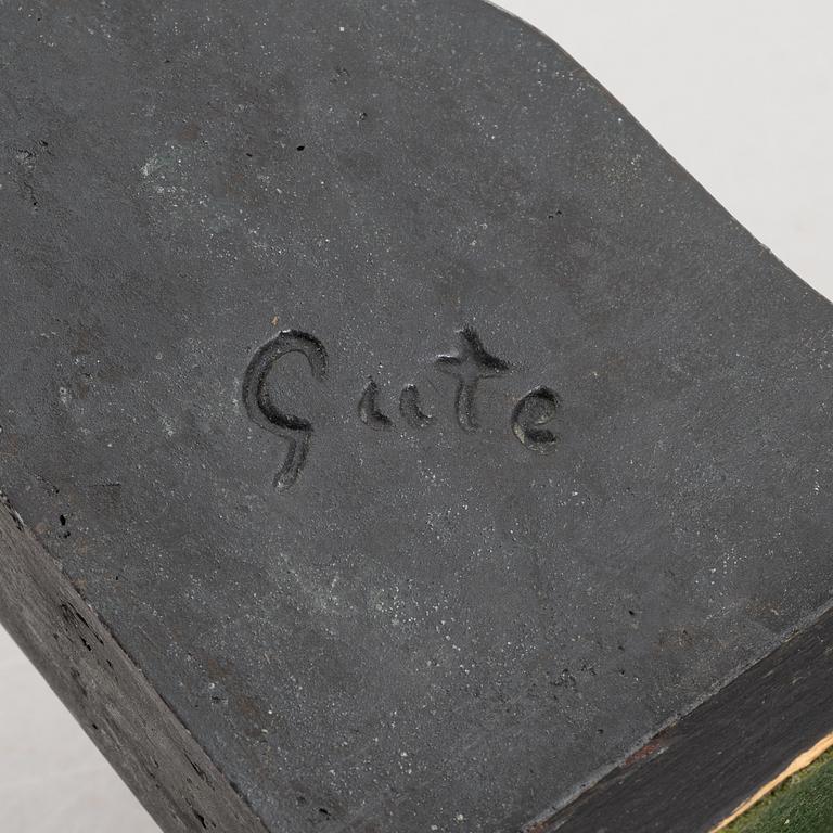 Axel Gute, a Swedish Grace bronze book end, first half of the 20th century.