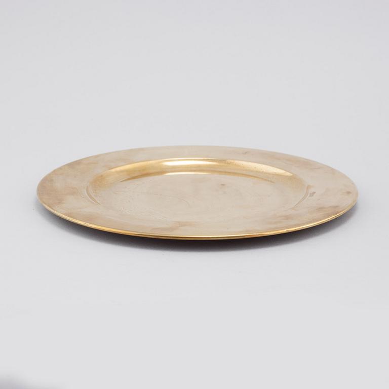 10 brass plates, second half of the 20th century.