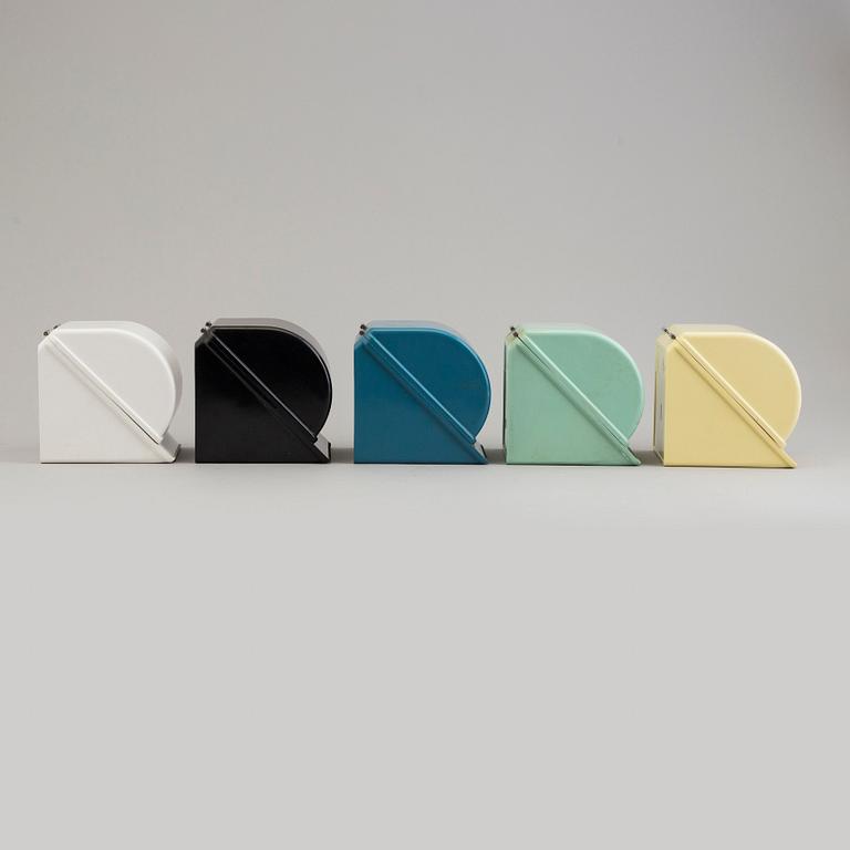 A set of six plastic paperholders from Prodotti CM Torino mod Candia, Italy, 1960's.