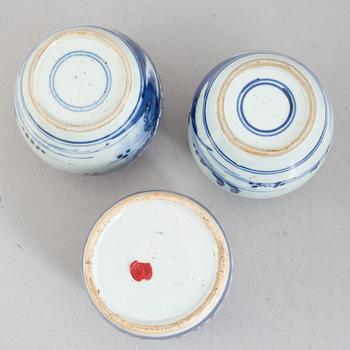 Parti porslin, 6 delar, Kina, 1800-tal/sen Qing.