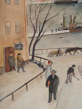 Eric Hallström, View of Skeppsholmen.