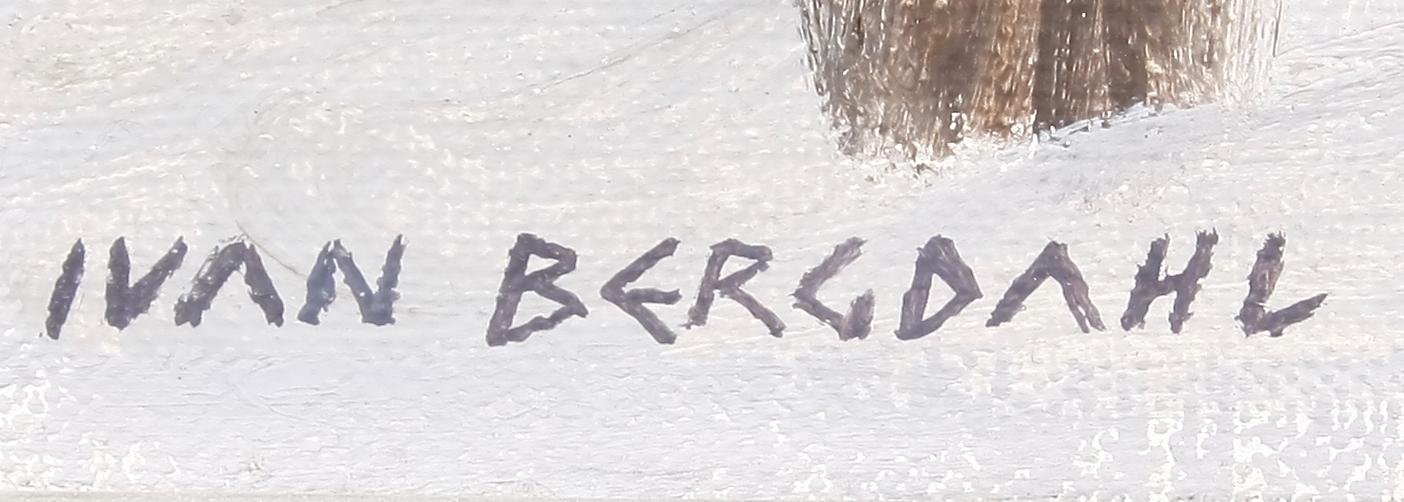 BERGDAHL, IVAN, 2 st, olja på pannå resp duk, sign.