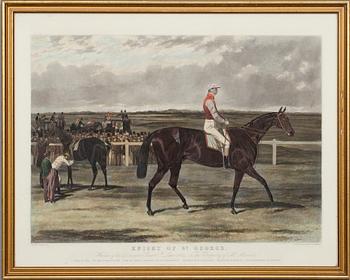 HARRY HALL, efter, kolorerad gravyr, gravör J. Harris & W. Summers. England 1855.