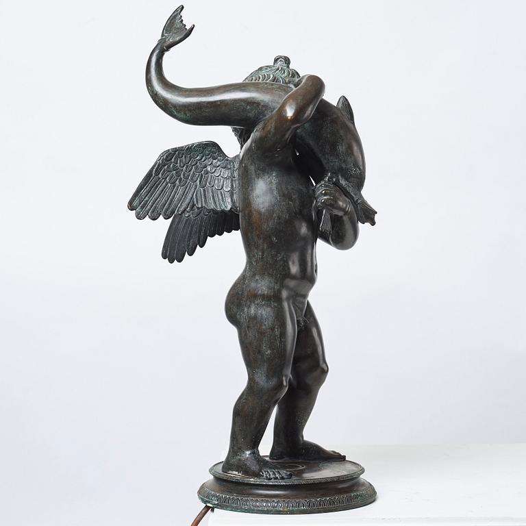 FONTÄNSKULPTUR, efter antiken, omkring år 1900.