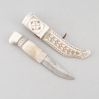 Bertil Fällman, a reindeer antler knife, signed.