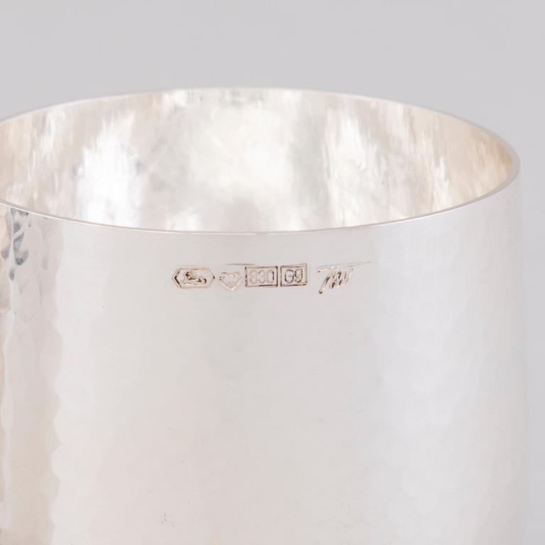TAPIO WIRKKALA, bägare, 8 st, silver, Kultakeskus, Tavastehus 1996 och 2008.