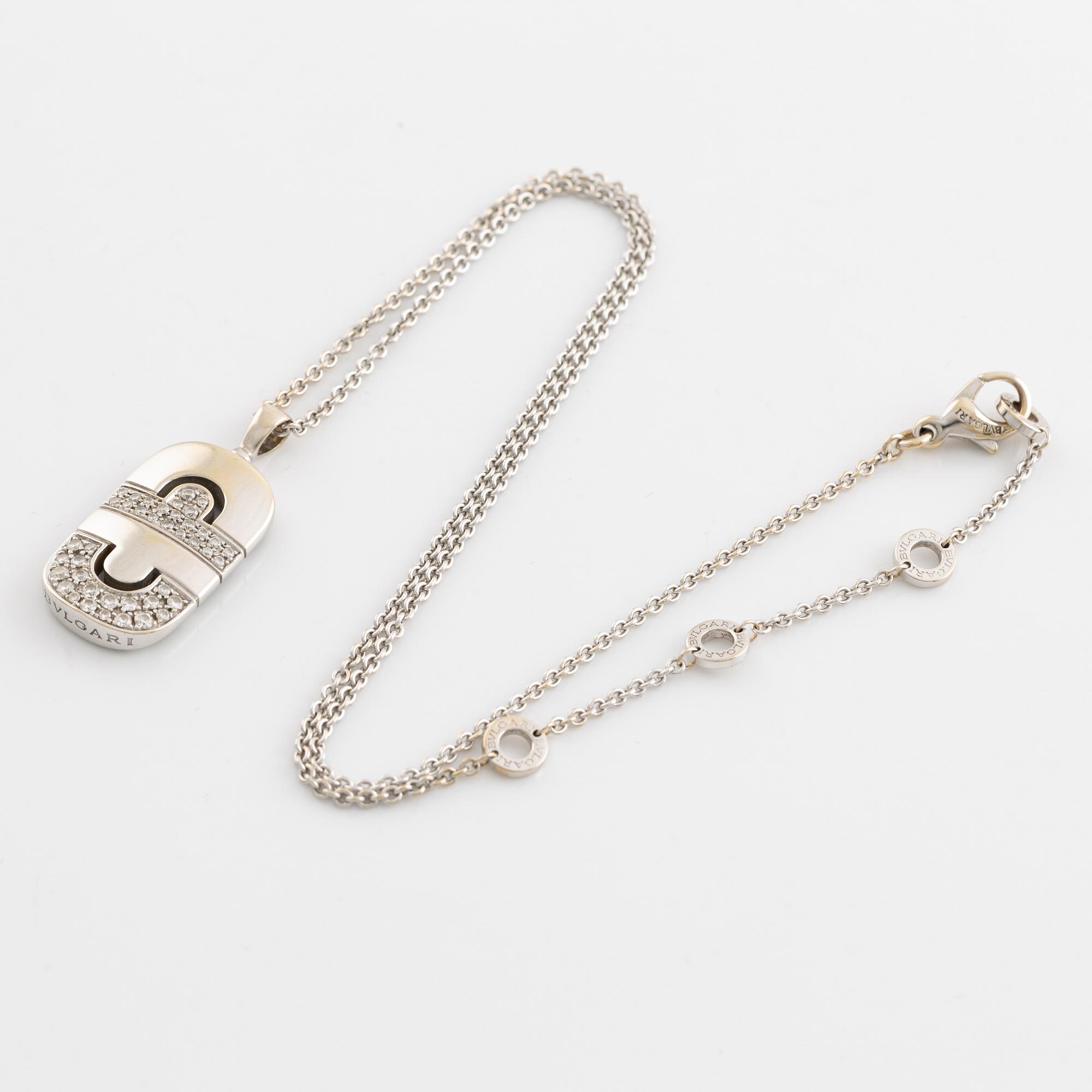 Bulgari, "Parentesi" necklace, white gold and brilliant cut diamonds.