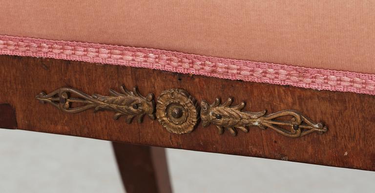 TABURETT, empire, 1800-talets första hälft.