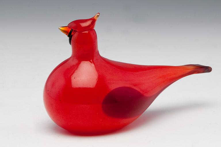 Oiva Toikka, A GLASS BIRD, RED CARDINAL.