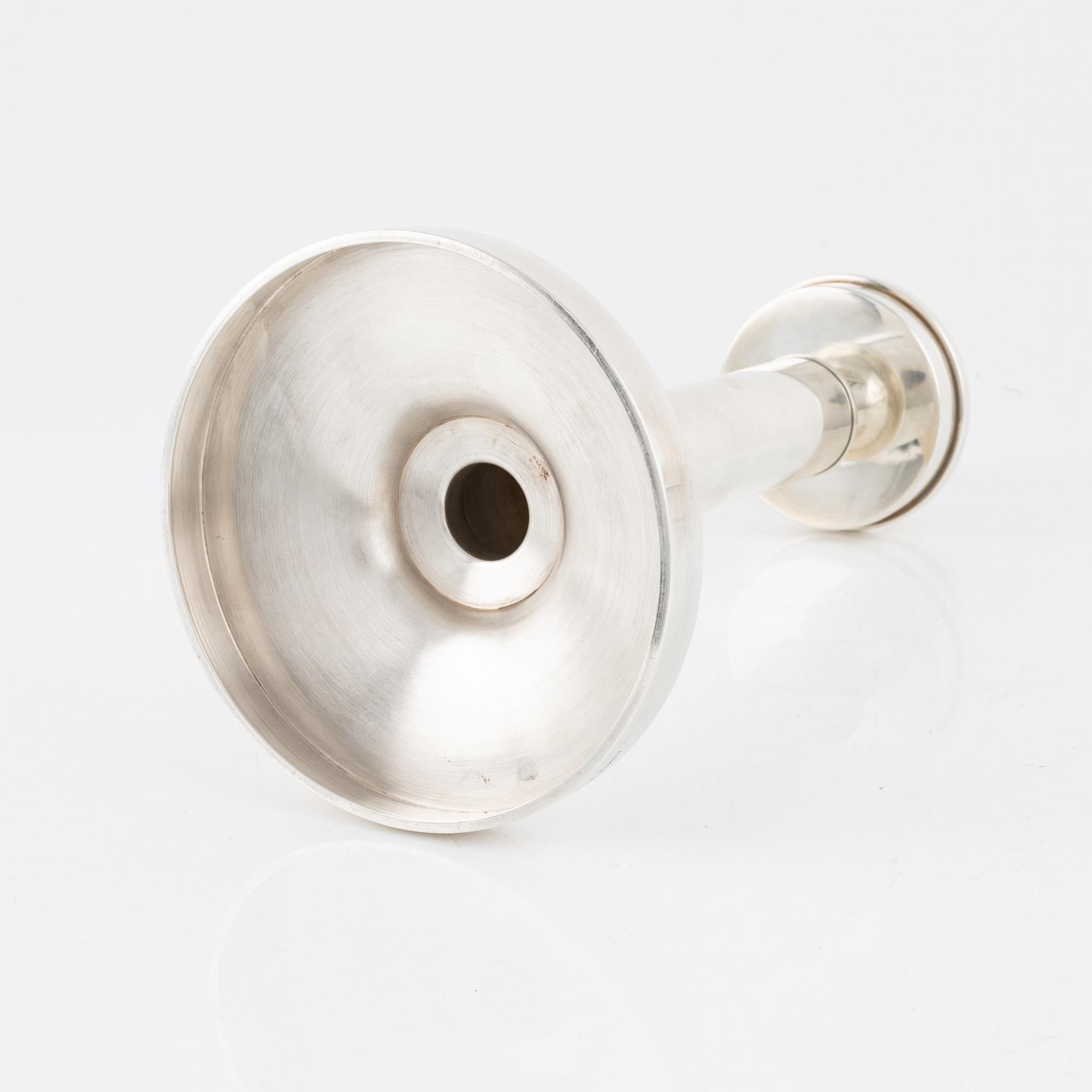 Ljusstake, silver, MGAB, Uppsala, 1969.