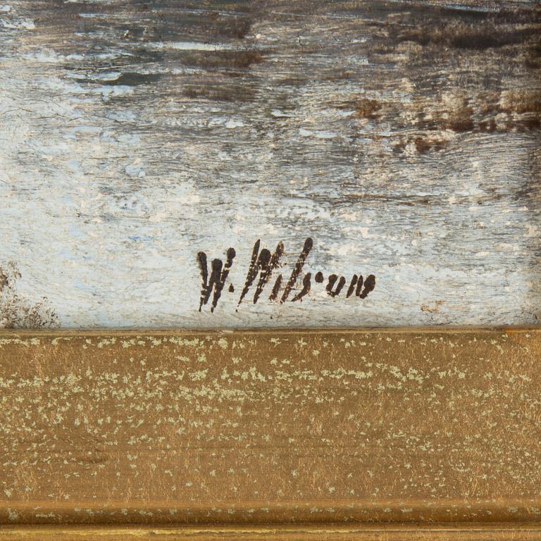 UNKNOWN ARTIST, oli on canvas, signed W. Wilson.