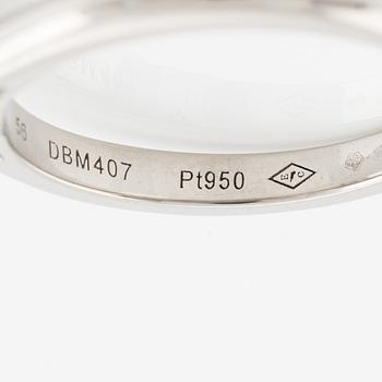 Cartier, ring, platina med briljantslipad diamant, medföljande GIA dossier.