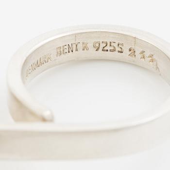 Bent Knudsen, ring, silver med rörliga kulor. Ca 1960-tal.