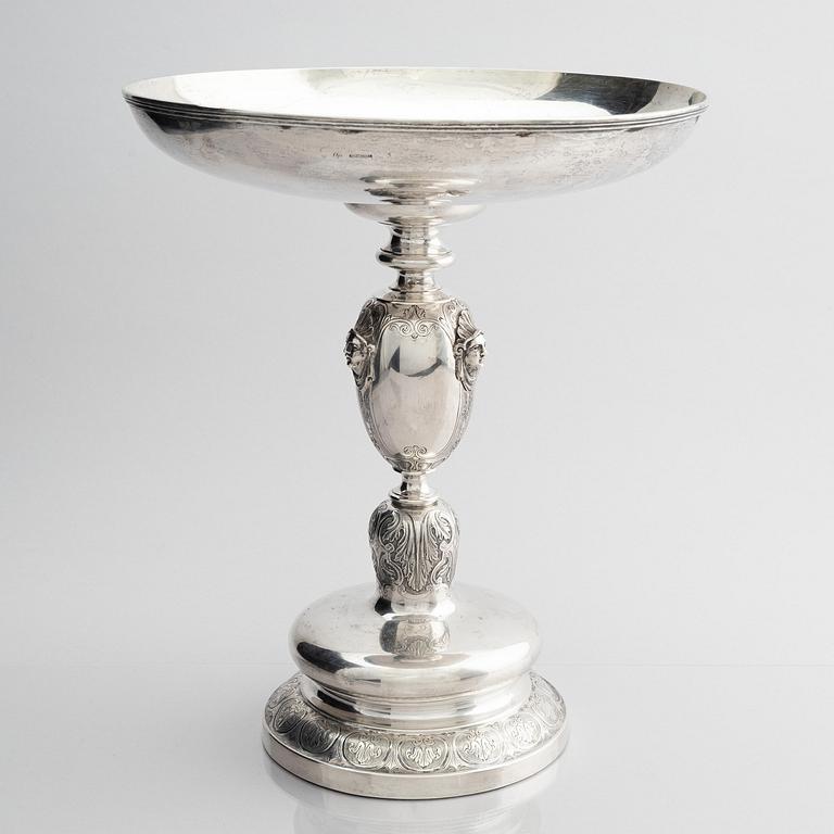 A Danish large silver bowl on foot, mark of Anton Michelsen, Copenhagen 1865.