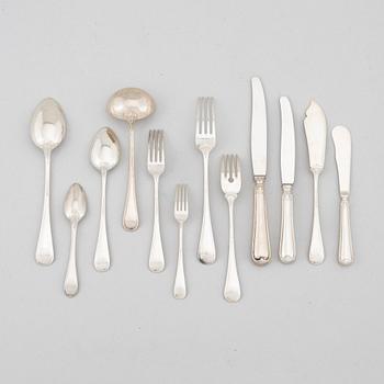 A 118-piece silver flatware set, "Norsk", C.G.Hallberg, Stockholm, Sweden, 1925-32.