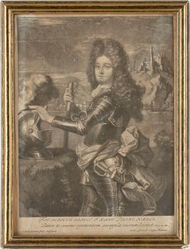 GRAVYRER, 2 st, Peter Schenk, Amsterdam, tidigt 1700-tal.