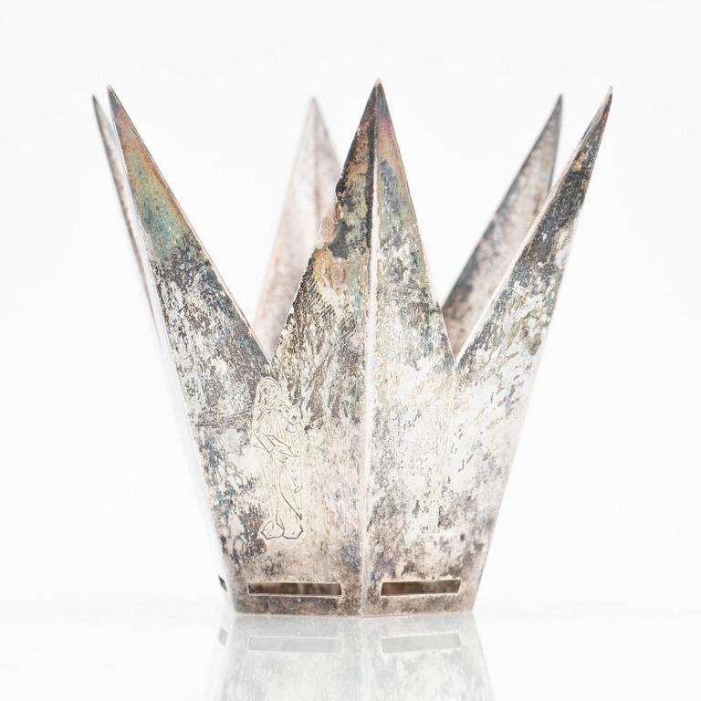 Wiwen Nilsson, bridal crown, silver, Lund, 1958.