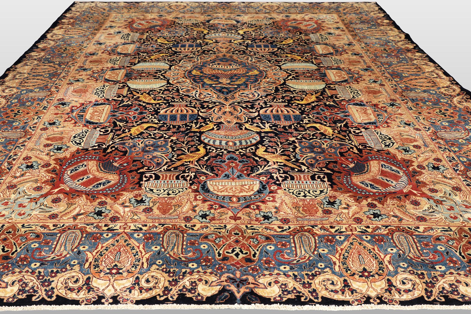 A Kashmar carpet, approx. 383 x 292 cm.