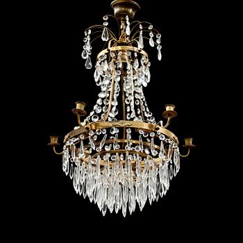 LJUSKRONA, empirestil, 1900-talets mitt. Höjd 65 cm.