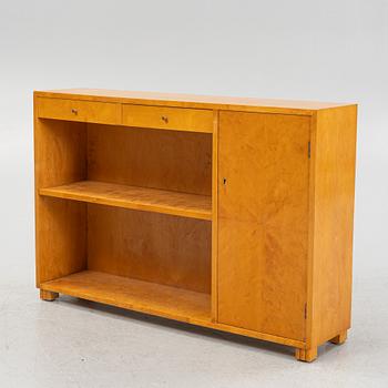 Bokhylla med skåp, funkis, 1930-tal.