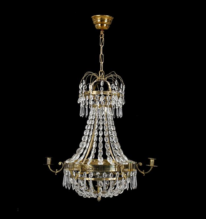 LJUSKRONA, Gustaviansk stil, 1900-talets första hälft. Höjd ca 60 cm.