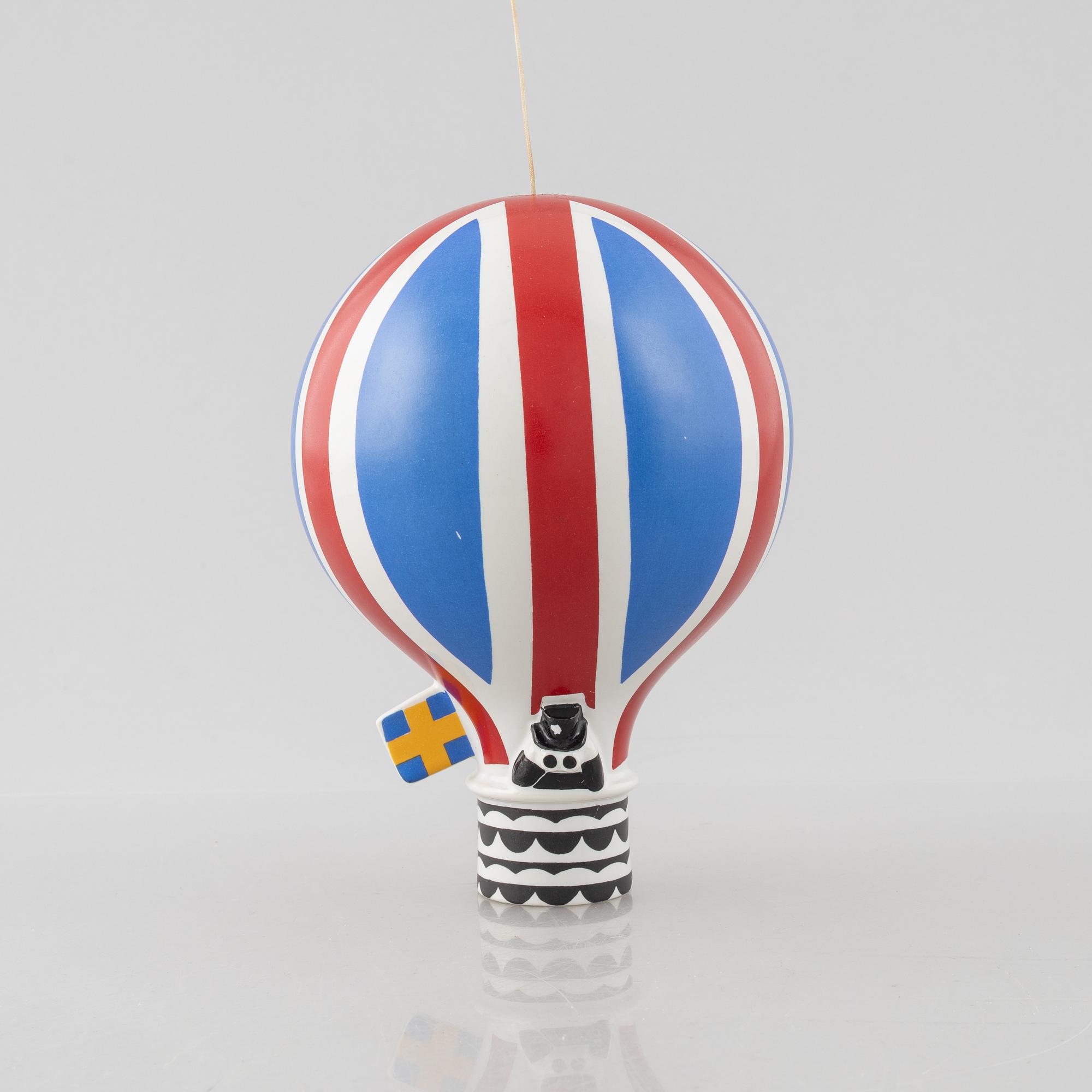 Lisa Larson, a stoneware 'Luftballong' figurine, from the series "Traffic", Gustavsberg 1971-1973.