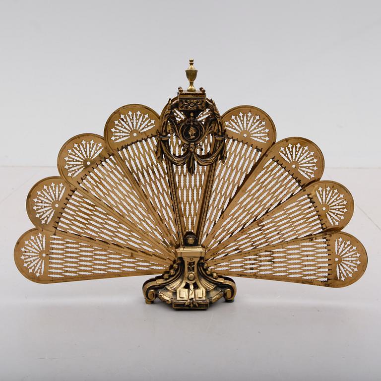 BRASSKYDD, mässing, Louis XVI-stil, 1800-tal.