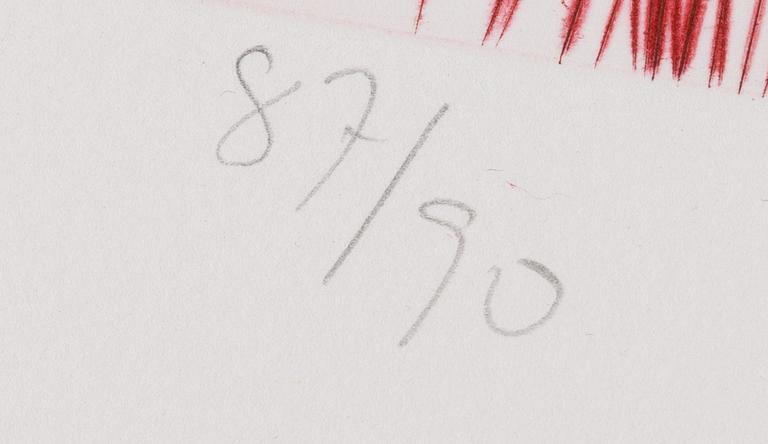 Ulf Trotzig, "King Sweeney", portfolio with nine colour etchings.