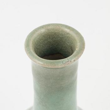 A celadon glazed vase, Ming dynasty (1368-1644).