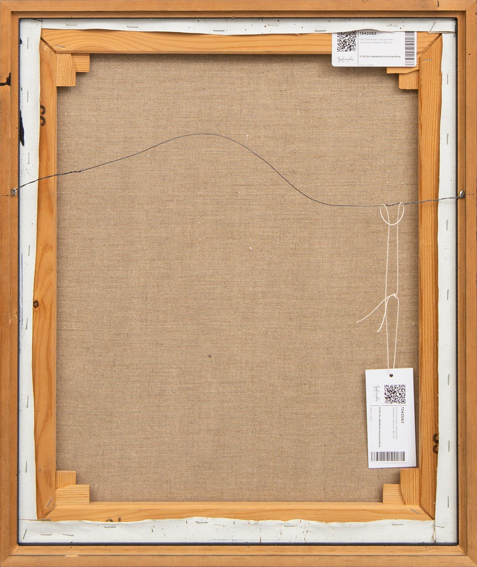 Uno Svensson, olja på duk, signerad, daterad -88.