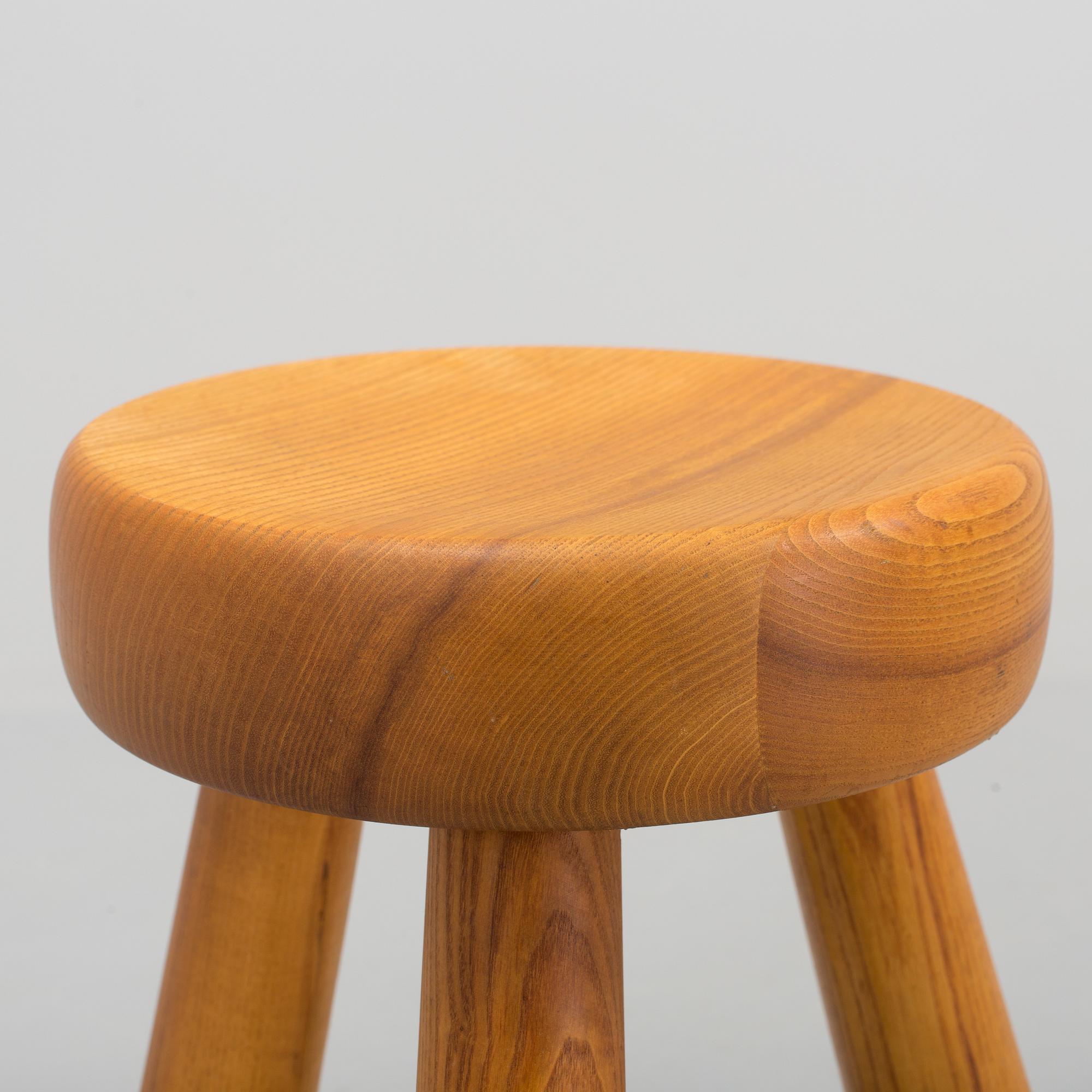 INGVAR HILDINGSSON, an oak stool from I.H. slöjd, second half of the 20th Century.