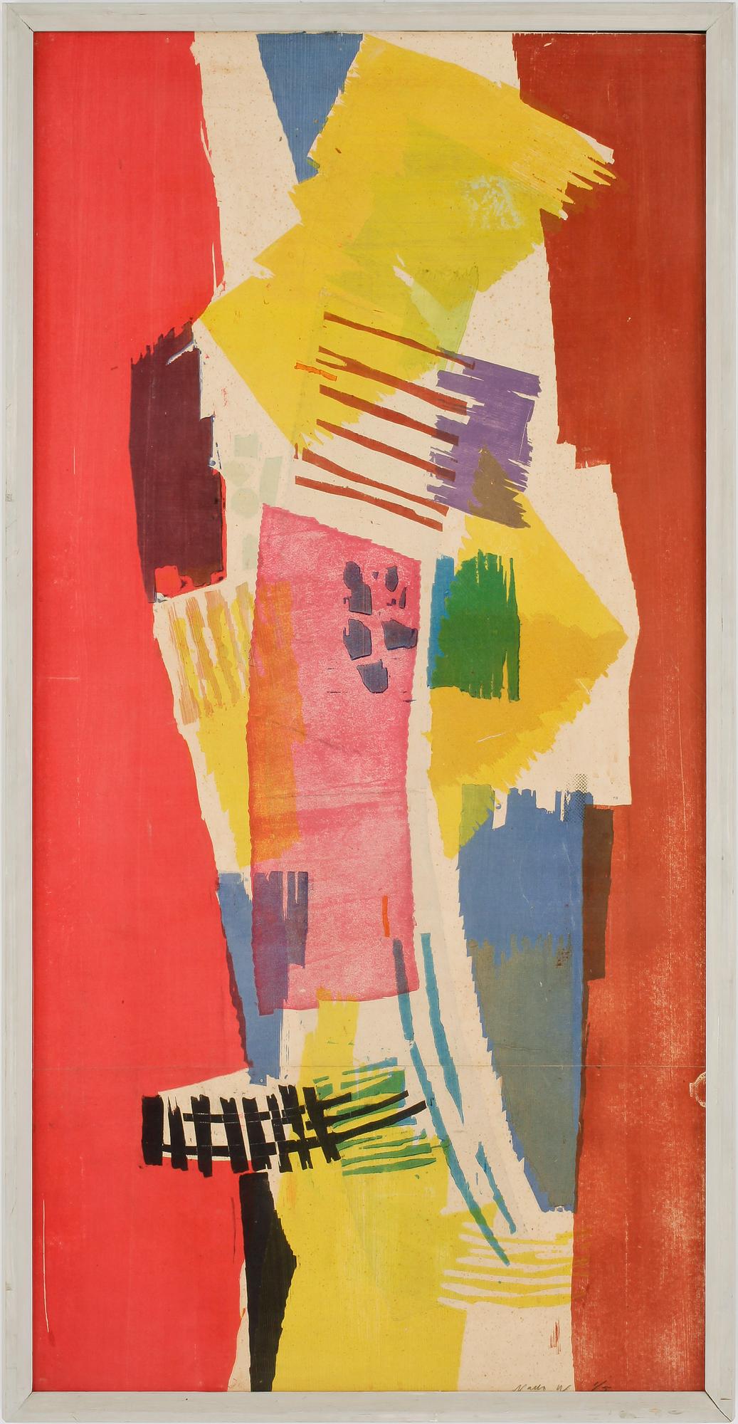 NALLE WERNER, färglitografi, uppfodrad på pannå, signerad och numrerad 1/5.