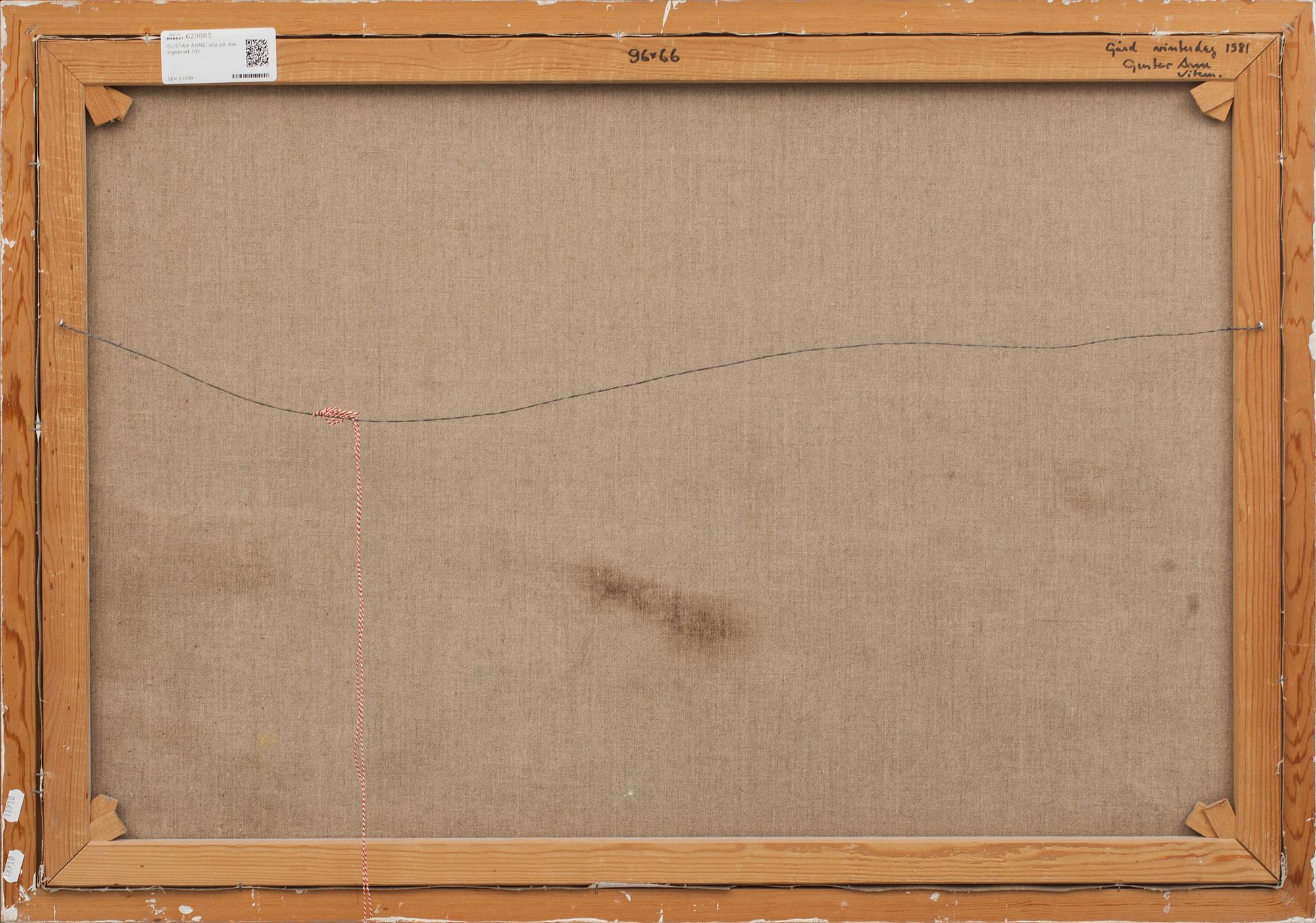 GUSTAV ARNE, olja på duk, signerad.