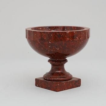 A Swedish Empire 19th century porphyry bowl.