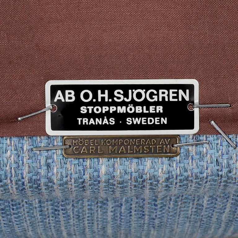 FÅTÖLJER, ett par, "Samsas", Carl Malmsten, AB OH Sjögren stoppmöbler Tranås.