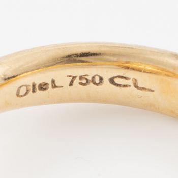 Charlotte Lynggaard, Ole Lynggaard, ring, "Lotus", 18K gold with coral.