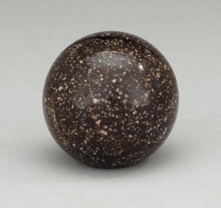 A Swedish porphyry early 19th Century paper weight.